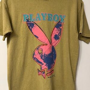 Playboy x Andy Warhol Graphic T-Shirt Light Sand Size S – New With Tags